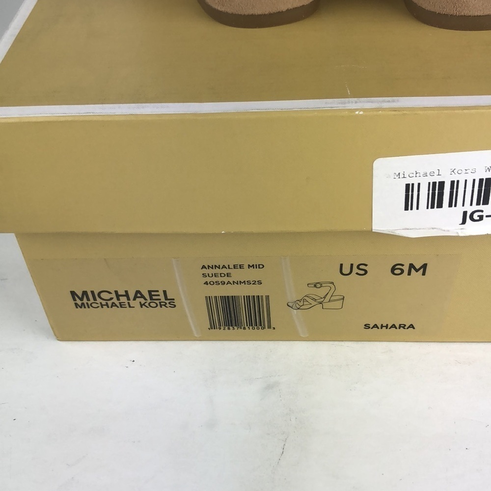 NEW Michael Kors Annalee Mid Ankle Strap Peep Toe Sandals Heels 6 - Picture 10 of 10